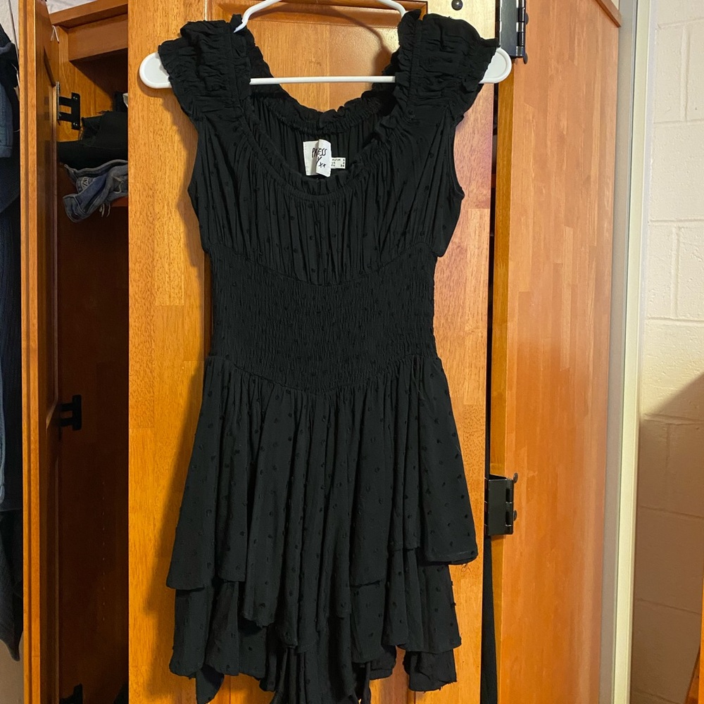 Princess Polly Love Galore Romper in Black, size 2